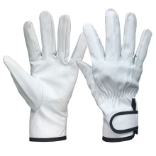 Белая козья козла Keystone Thumb Ajustable Jourtable Mountable Safety Working Working Driver Gloves